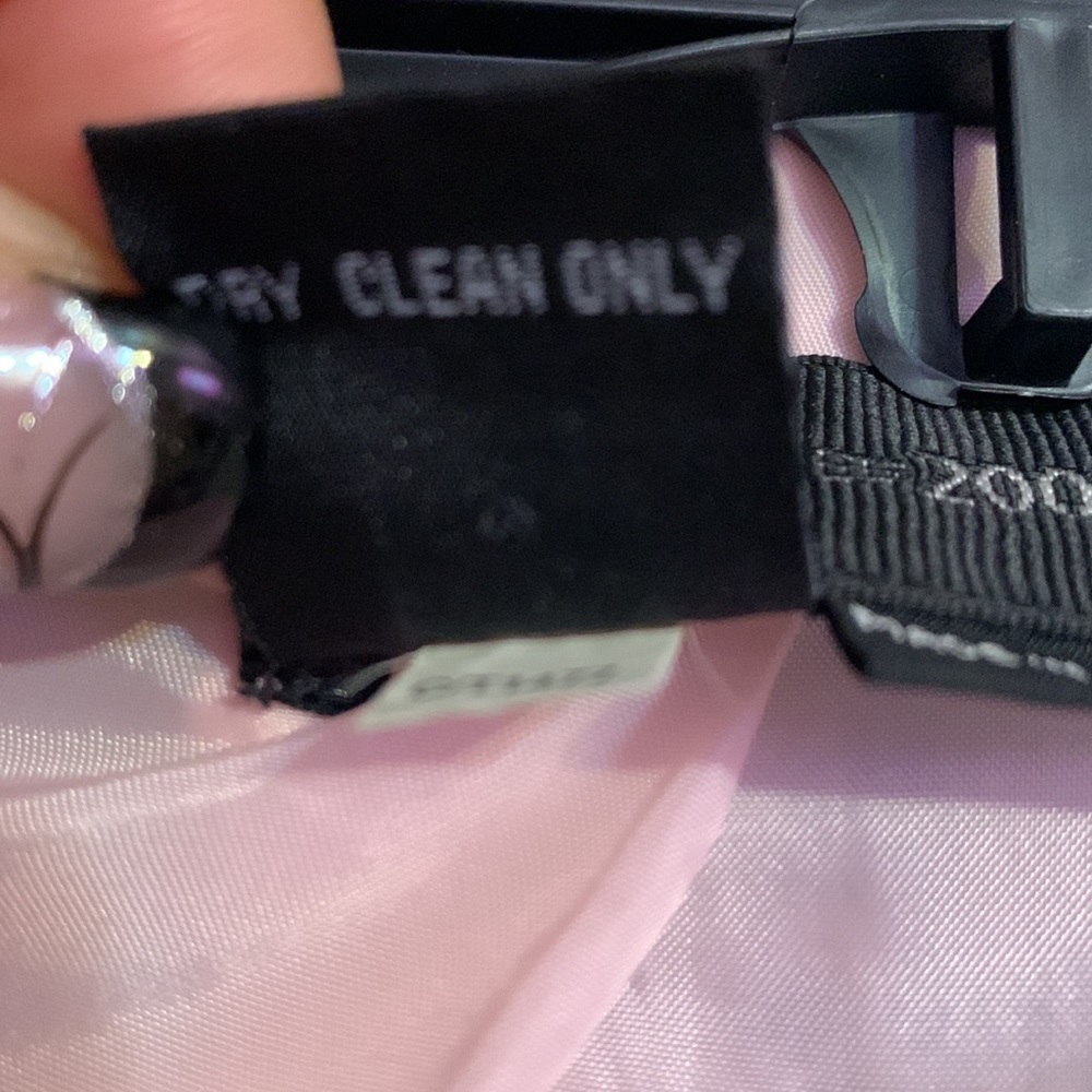 Focus 2000 Blue Pink Tweed Frayed Hem Trench Coat - Picture 11 of 11